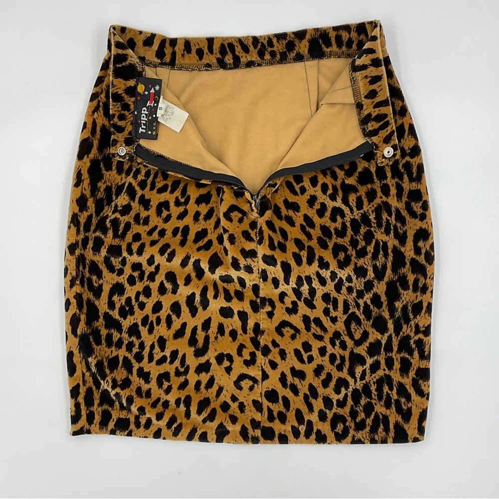 Tripp NYC RARE Vintage 80’s Punk Leopard Print Faux Fur Mini Skirt Small Altered - Picture 8 of 16
